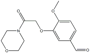 4-methoxy-3-[2-(morpholin-4-yl)-2-oxoethoxy]benzaldehyde Struktur