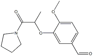 4-methoxy-3-{[1-oxo-1-(pyrrolidin-1-yl)propan-2-yl]oxy}benzaldehyde Struktur