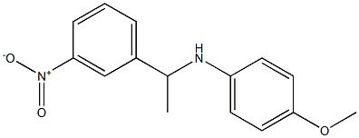 4-methoxy-N-[1-(3-nitrophenyl)ethyl]aniline Struktur