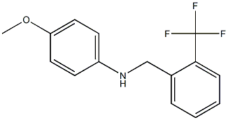 4-methoxy-N-{[2-(trifluoromethyl)phenyl]methyl}aniline Struktur