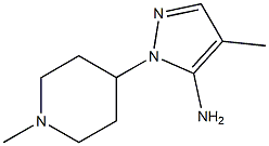 4-methyl-1-(1-methylpiperidin-4-yl)-1H-pyrazol-5-amine Struktur