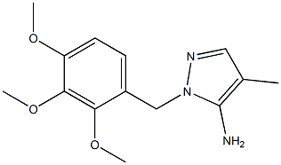 4-methyl-1-[(2,3,4-trimethoxyphenyl)methyl]-1H-pyrazol-5-amine Struktur