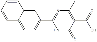 4-methyl-2-(2-naphthyl)-6-oxo-1,6-dihydropyrimidine-5-carboxylic acid Struktur