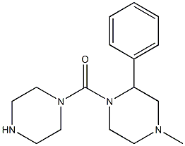 4-methyl-2-phenyl-1-(piperazin-1-ylcarbonyl)piperazine Struktur