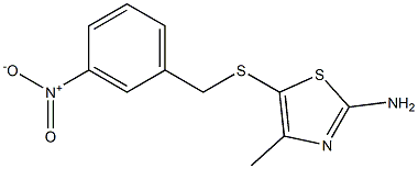 4-methyl-5-[(3-nitrobenzyl)thio]-1,3-thiazol-2-amine Struktur