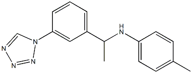 4-methyl-N-{1-[3-(1H-1,2,3,4-tetrazol-1-yl)phenyl]ethyl}aniline Struktur