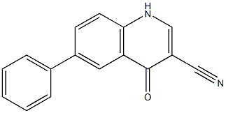 4-oxo-6-phenyl-1,4-dihydroquinoline-3-carbonitrile Struktur