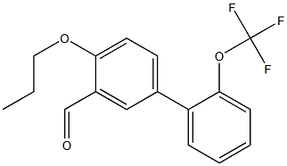 4-propoxy-2'-(trifluoromethoxy)-1,1'-biphenyl-3-carbaldehyde Struktur