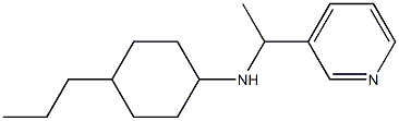 4-propyl-N-[1-(pyridin-3-yl)ethyl]cyclohexan-1-amine Struktur