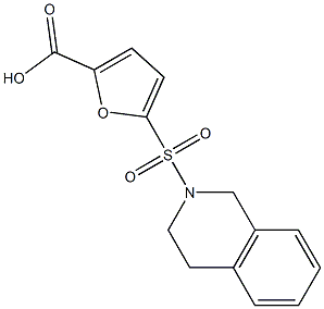 5-(1,2,3,4-tetrahydroisoquinoline-2-sulfonyl)furan-2-carboxylic acid Struktur