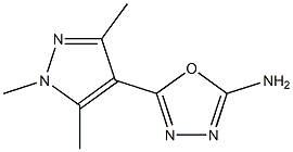 5-(1,3,5-trimethyl-1H-pyrazol-4-yl)-1,3,4-oxadiazol-2-amine Struktur