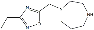 5-(1,4-diazepan-1-ylmethyl)-3-ethyl-1,2,4-oxadiazole Struktur