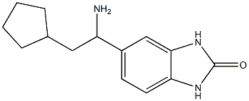 5-(1-amino-2-cyclopentylethyl)-2,3-dihydro-1H-1,3-benzodiazol-2-one Struktur