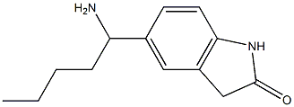 5-(1-aminopentyl)-2,3-dihydro-1H-indol-2-one Struktur