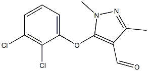 5-(2,3-dichlorophenoxy)-1,3-dimethyl-1H-pyrazole-4-carbaldehyde Struktur