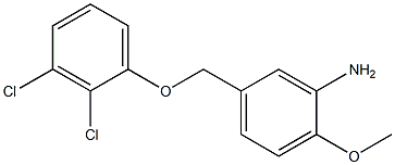 5-(2,3-dichlorophenoxymethyl)-2-methoxyaniline Struktur