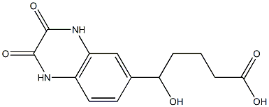 5-(2,3-dioxo-1,2,3,4-tetrahydroquinoxalin-6-yl)-5-hydroxypentanoic acid Struktur