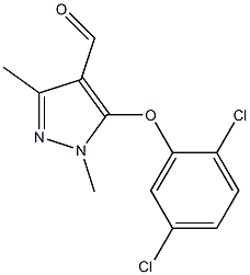 5-(2,5-dichlorophenoxy)-1,3-dimethyl-1H-pyrazole-4-carbaldehyde Struktur