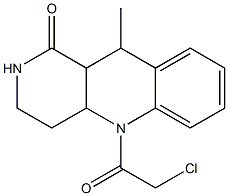 5-(2-chloroacetyl)-10-methyl-1H,2H,3H,4H,4aH,5H,10H,10aH-benzo[b]1,6-naphthyridin-1-one Struktur