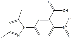 5-(3,5-dimethyl-1H-pyrazol-1-yl)-2-nitrobenzoic acid Struktur