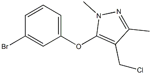 5-(3-bromophenoxy)-4-(chloromethyl)-1,3-dimethyl-1H-pyrazole Struktur