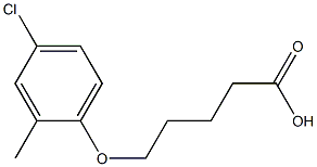 5-(4-chloro-2-methylphenoxy)pentanoic acid Struktur