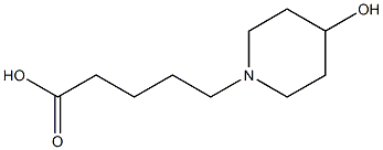 5-(4-hydroxypiperidin-1-yl)pentanoic acid Struktur