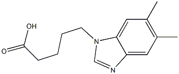 5-(5,6-dimethyl-1H-1,3-benzodiazol-1-yl)pentanoic acid Struktur