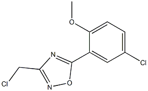 5-(5-chloro-2-methoxyphenyl)-3-(chloromethyl)-1,2,4-oxadiazole Struktur