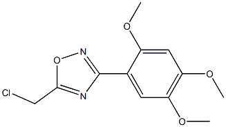 5-(chloromethyl)-3-(2,4,5-trimethoxyphenyl)-1,2,4-oxadiazole Struktur