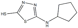 5-(cyclopentylamino)-1,3,4-thiadiazole-2-thiol Struktur