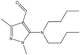 5-(dibutylamino)-1,3-dimethyl-1H-pyrazole-4-carbaldehyde Struktur