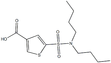 5-(dibutylsulfamoyl)thiophene-3-carboxylic acid Struktur