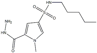 5-(hydrazinocarbonyl)-1-methyl-N-pentyl-1H-pyrrole-3-sulfonamide Struktur