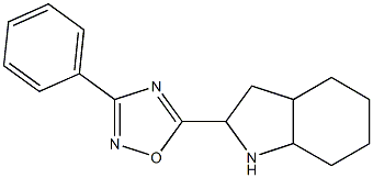 5-(octahydro-1H-indol-2-yl)-3-phenyl-1,2,4-oxadiazole Struktur