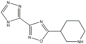 5-(piperidin-3-yl)-3-(4H-1,2,4-triazol-3-yl)-1,2,4-oxadiazole Struktur