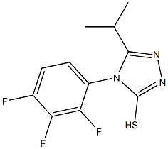 5-(propan-2-yl)-4-(2,3,4-trifluorophenyl)-4H-1,2,4-triazole-3-thiol Struktur