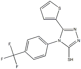 5-(thiophen-2-yl)-4-[4-(trifluoromethyl)phenyl]-4H-1,2,4-triazole-3-thiol Struktur