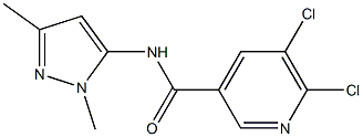 5,6-dichloro-N-(1,3-dimethyl-1H-pyrazol-5-yl)pyridine-3-carboxamide Struktur