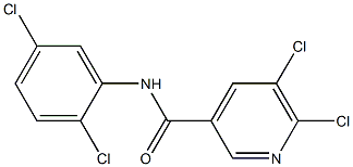 5,6-dichloro-N-(2,5-dichlorophenyl)pyridine-3-carboxamide Struktur