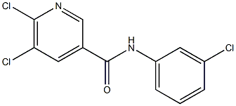 5,6-dichloro-N-(3-chlorophenyl)pyridine-3-carboxamide Struktur