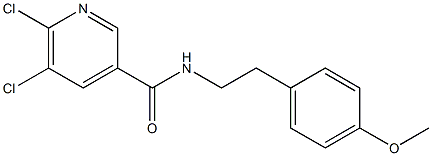 5,6-dichloro-N-[2-(4-methoxyphenyl)ethyl]pyridine-3-carboxamide Struktur