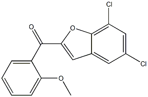 5,7-dichloro-2-[(2-methoxyphenyl)carbonyl]-1-benzofuran Struktur