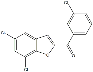 5,7-dichloro-2-[(3-chlorophenyl)carbonyl]-1-benzofuran Struktur