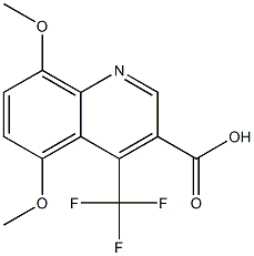 5,8-dimethoxy-4-(trifluoromethyl)quinoline-3-carboxylic acid Struktur