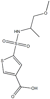 5-[(1-methoxypropan-2-yl)sulfamoyl]thiophene-3-carboxylic acid Struktur