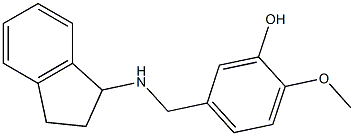 5-[(2,3-dihydro-1H-inden-1-ylamino)methyl]-2-methoxyphenol Struktur