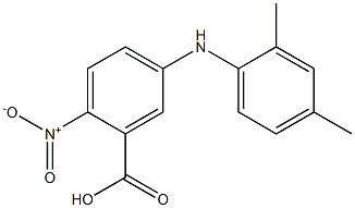 5-[(2,4-dimethylphenyl)amino]-2-nitrobenzoic acid Struktur