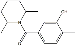 5-[(2,6-dimethylpiperidin-1-yl)carbonyl]-2-methylphenol Struktur