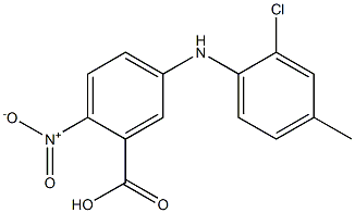 5-[(2-chloro-4-methylphenyl)amino]-2-nitrobenzoic acid Struktur